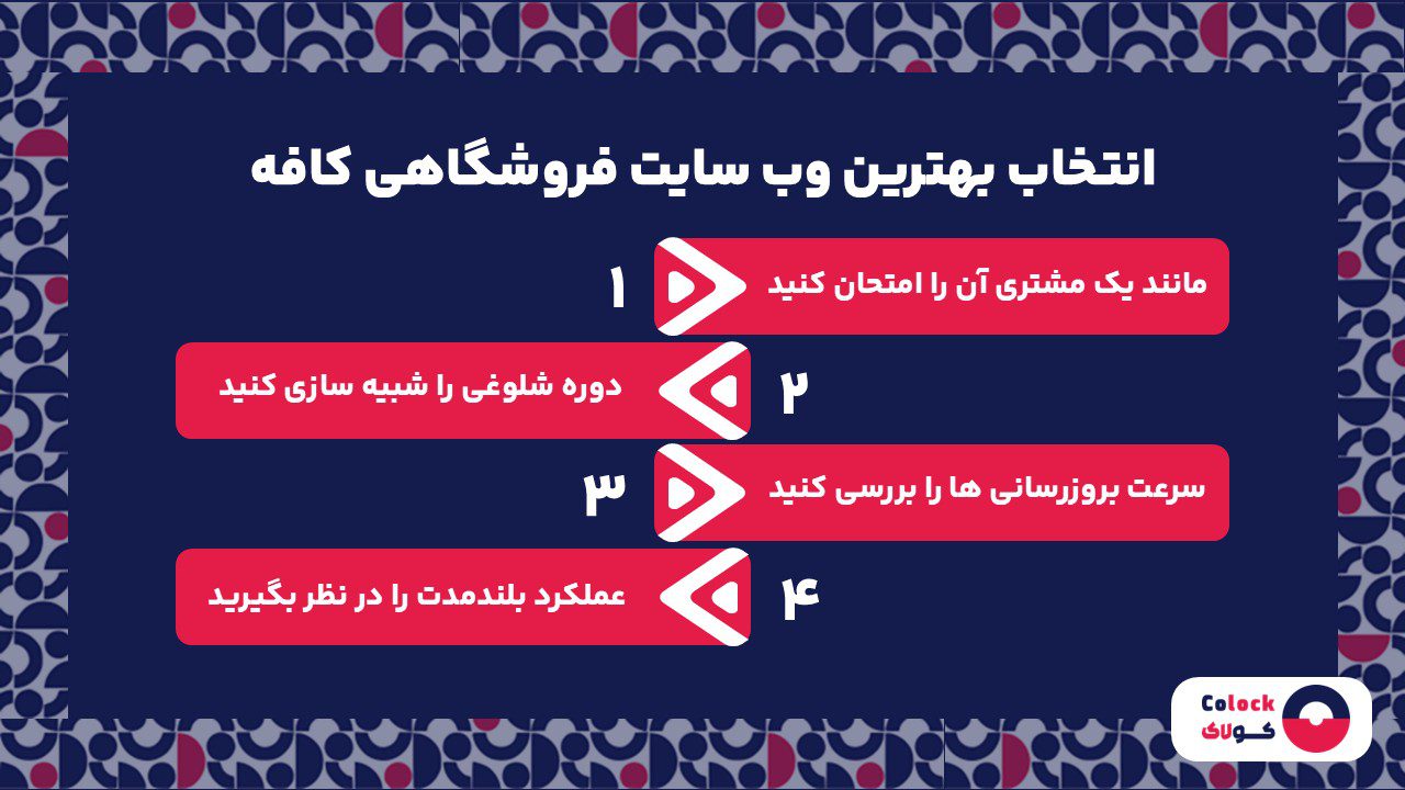 انتخاب بهترین وب سایت فروشگاهی کافه