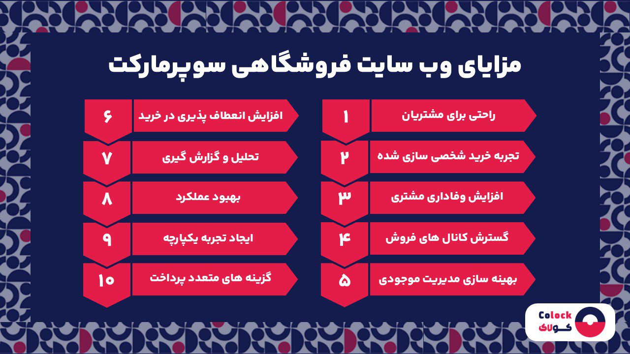 مزایای وب سایت فروشگاهی سوپرمارکت