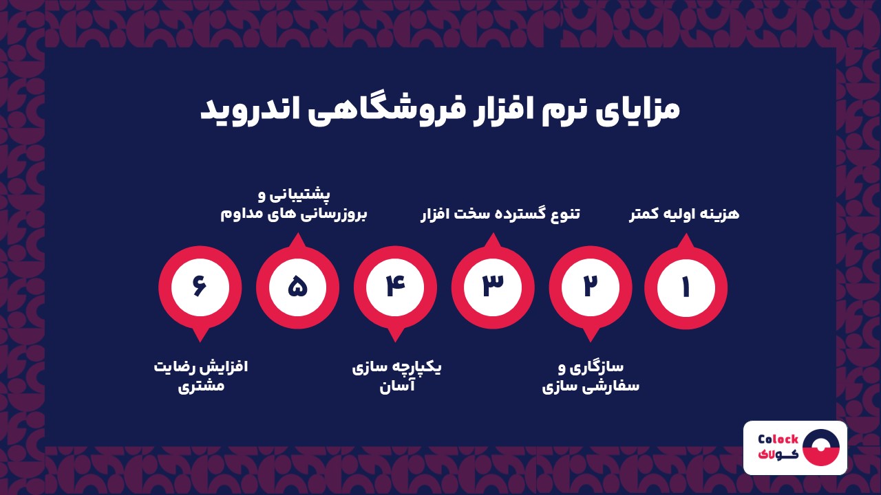 مزیایای نرم افزار فروشگاهی اندروید